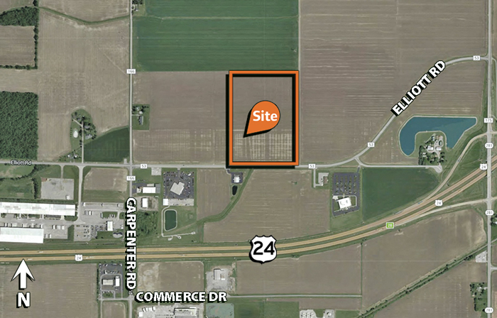 Overhead view of site (Source: Reichle Klein Group)