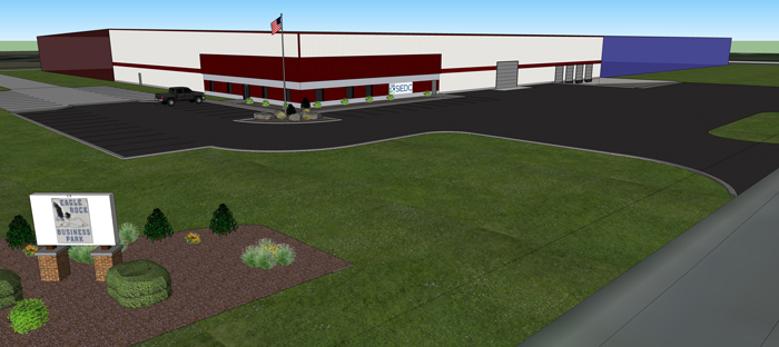 Rendering of the planned speculative building to be built in Tiffin