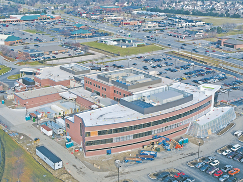 In-progress construction on Mercy Health – Perrysburg Hospital