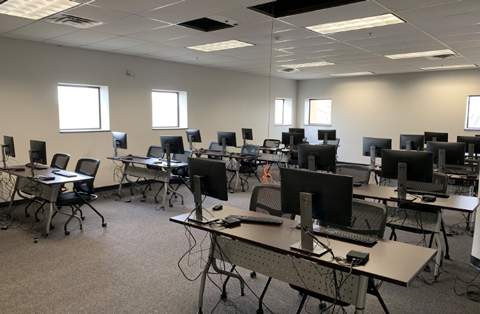 Credit Adjustments Inc.’s new call center on the second floor of the Business Technology Center in Toledo