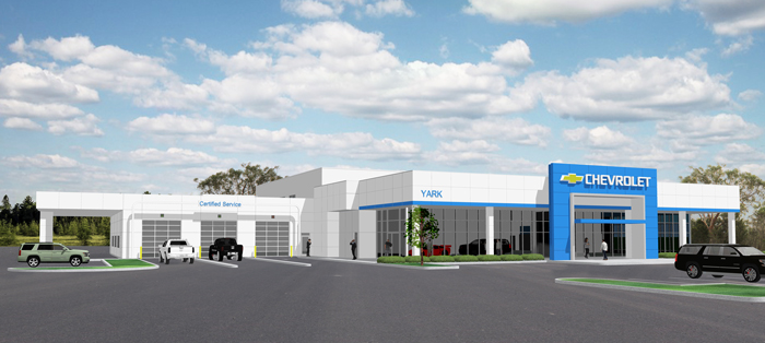 Rendering of the new Yark Chevrolet in Perrysburg