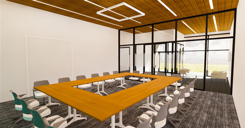 Rendering of Medical Mutual of Ohio’s new training / conference room