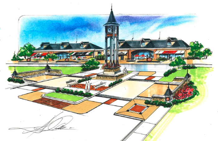 Rendering of possible structures at The Enclave project site in Northwood