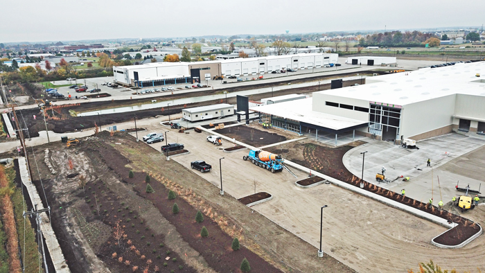 Current progress on Ohio Machinery Co.’s two facilities in Perrysburg