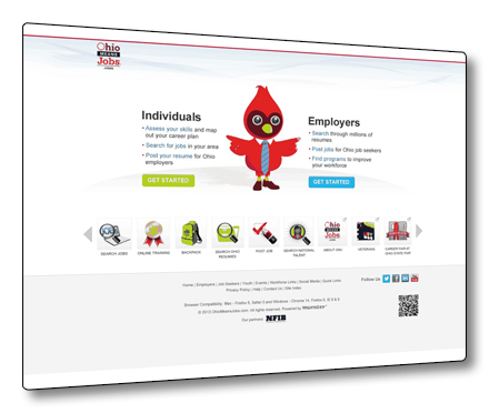 Work in progress on the redesigned OhioMeansJobs.com